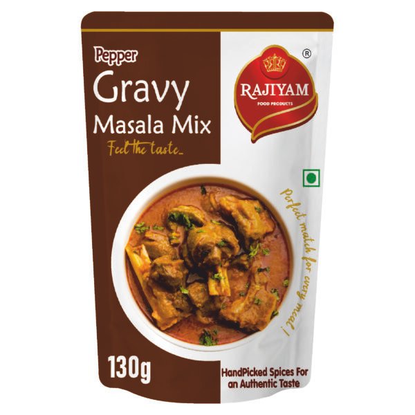 PEPPER GRAVY FRONT.jpg Pepper Gravy Masala Mix (130g)